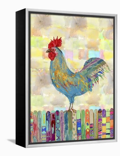 Rooster on a Fence II-Ingrid Blixt-Framed Stretched Canvas