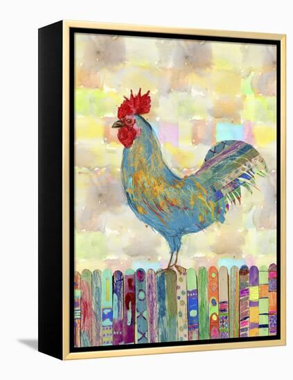 Rooster on a Fence II-Ingrid Blixt-Framed Stretched Canvas