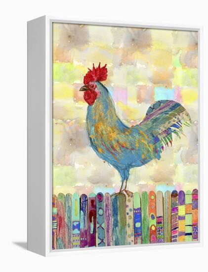 Rooster on a Fence II-Ingrid Blixt-Framed Stretched Canvas