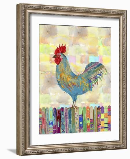 Rooster on a Fence II-Ingrid Blixt-Framed Premium Giclee Print