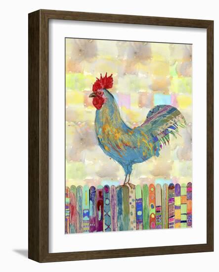 Rooster on a Fence II-Ingrid Blixt-Framed Premium Giclee Print