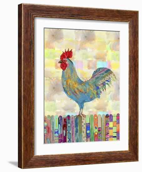 Rooster on a Fence II-Ingrid Blixt-Framed Premium Giclee Print