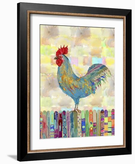 Rooster on a Fence II-Ingrid Blixt-Framed Premium Giclee Print