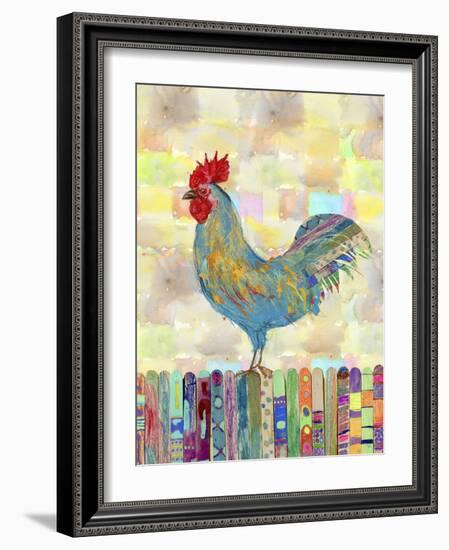 Rooster on a Fence II-Ingrid Blixt-Framed Premium Giclee Print