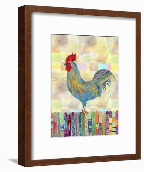 Rooster on a Fence II-Ingrid Blixt-Framed Premium Giclee Print