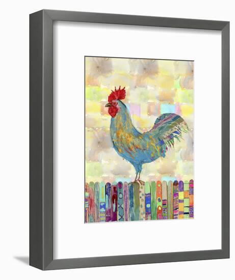 Rooster on a Fence II-Ingrid Blixt-Framed Premium Giclee Print