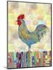 Rooster on a Fence II-Ingrid Blixt-Mounted Premium Giclee Print
