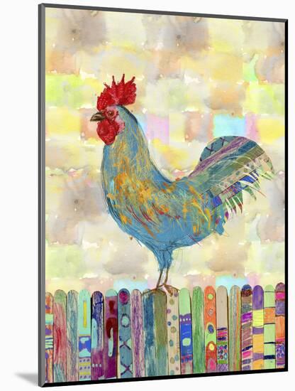 Rooster on a Fence II-Ingrid Blixt-Mounted Premium Giclee Print