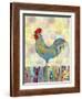 Rooster on a Fence II-Ingrid Blixt-Framed Art Print