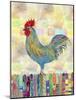 Rooster on a Fence II-Ingrid Blixt-Mounted Art Print