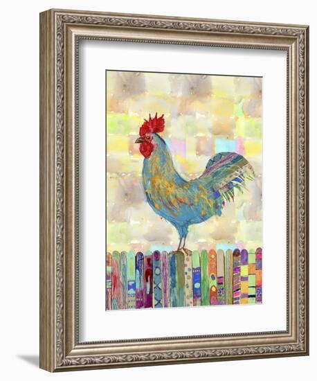 Rooster on a Fence II-Ingrid Blixt-Framed Art Print