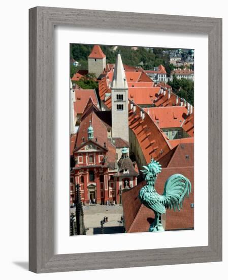 Rooster on Saint Vitus's Cathedral, Prague Castle, Czech Republic-David Barnes-Framed Photographic Print