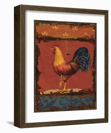 Rooster Portraits IV-Daphne Brissonnet-Framed Art Print