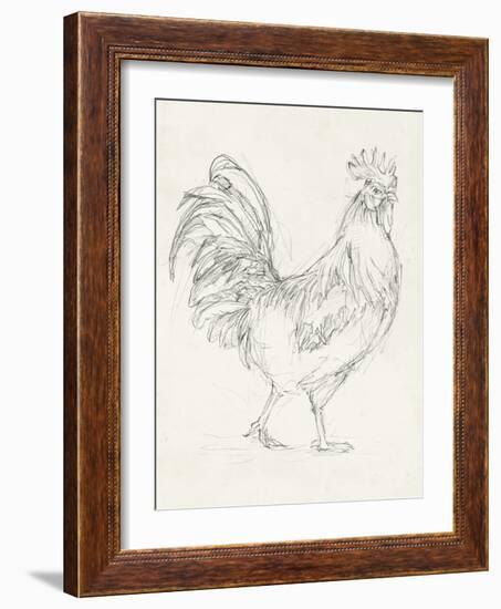 Rooster Sketch I-Ethan Harper-Framed Art Print