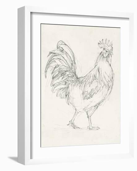 Rooster Sketch I-Ethan Harper-Framed Art Print