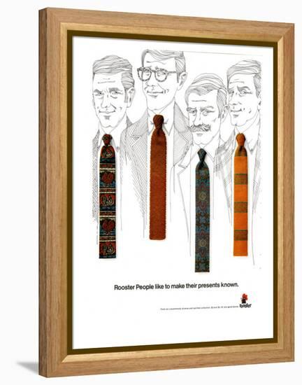 Rooster Ties, Magazine Advertisement, USA, 1960-null-Framed Premier Image Canvas