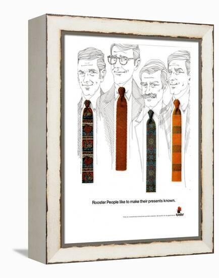 Rooster Ties, Magazine Advertisement, USA, 1960-null-Framed Premier Image Canvas