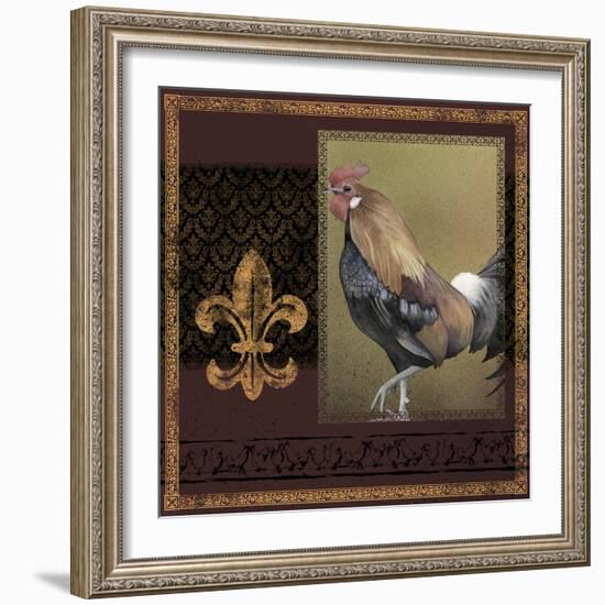 Rooster Ware Burgundy I-Kory Fluckiger-Framed Giclee Print