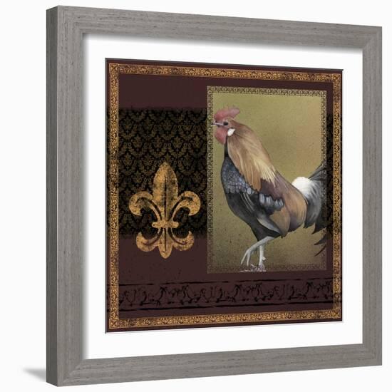 Rooster Ware Burgundy I-Kory Fluckiger-Framed Giclee Print