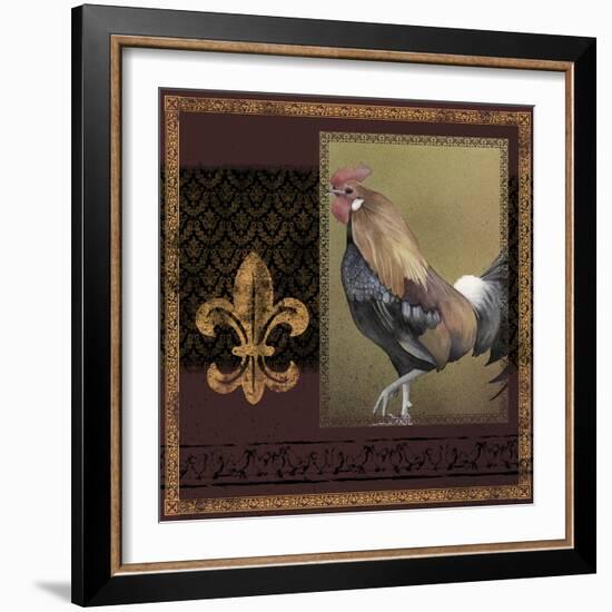 Rooster Ware Burgundy I-Kory Fluckiger-Framed Giclee Print