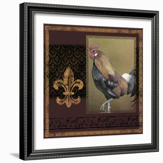 Rooster Ware Burgundy I-Kory Fluckiger-Framed Giclee Print