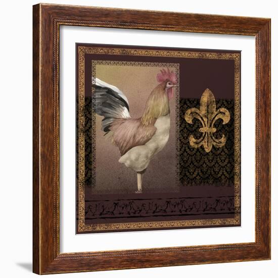 Rooster Ware Burgundy II-Kory Fluckiger-Framed Giclee Print