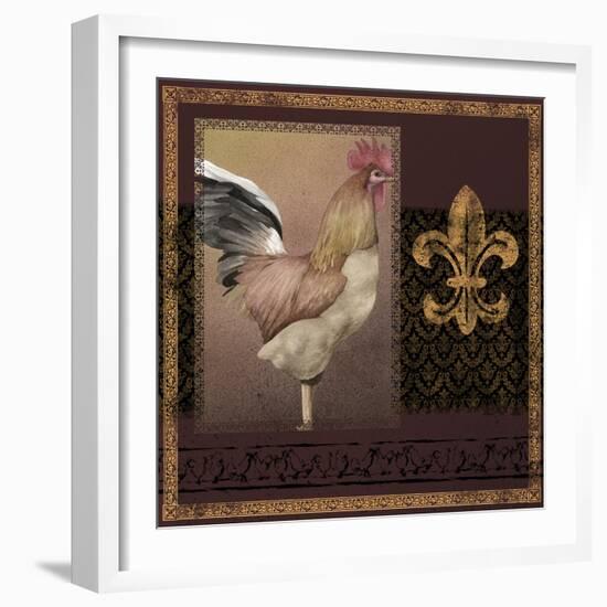 Rooster Ware Burgundy II-Kory Fluckiger-Framed Giclee Print