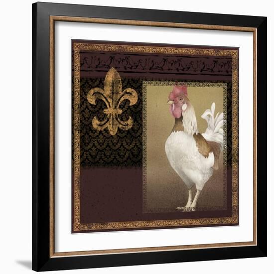 Rooster Ware Burgundy III-Kory Fluckiger-Framed Giclee Print