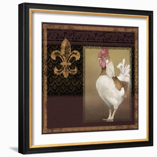 Rooster Ware Burgundy III-Kory Fluckiger-Framed Giclee Print