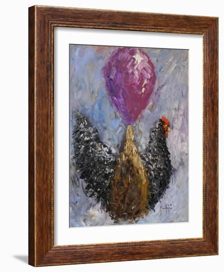 Rooster with Baloon-Joseph Marshal Foster-Framed Art Print