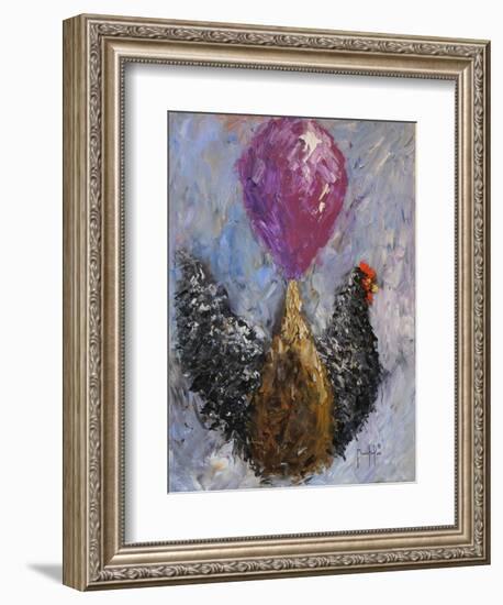 Rooster with Baloon-Joseph Marshal Foster-Framed Art Print