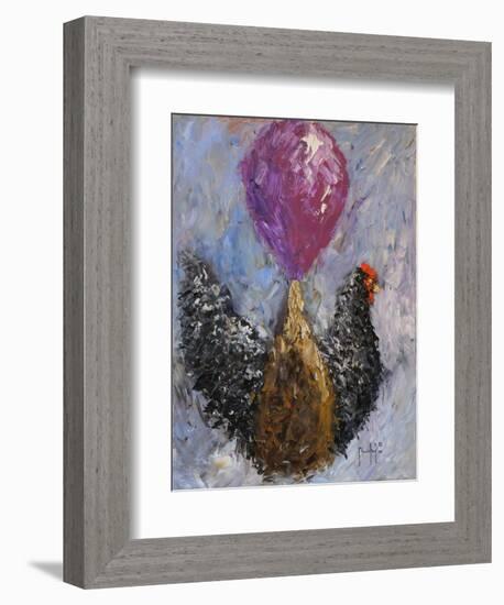 Rooster with Baloon-Joseph Marshal Foster-Framed Art Print