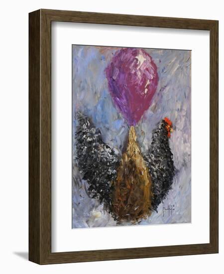 Rooster with Baloon-Joseph Marshal Foster-Framed Art Print