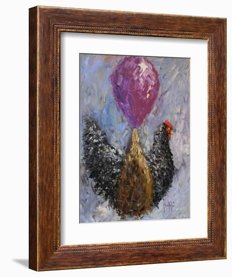 Rooster with Baloon-Joseph Marshal Foster-Framed Art Print