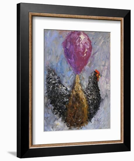 Rooster with Baloon-Joseph Marshal Foster-Framed Art Print