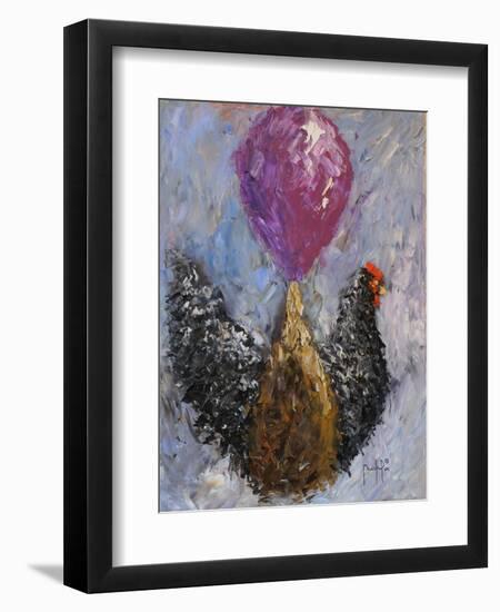 Rooster with Baloon-Joseph Marshal Foster-Framed Art Print