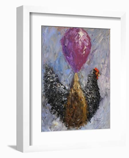 Rooster with Baloon-Joseph Marshal Foster-Framed Art Print