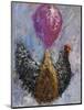 Rooster with Baloon-Joseph Marshal Foster-Mounted Art Print