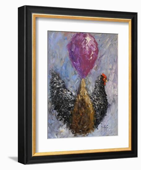 Rooster with Baloon-Joseph Marshal Foster-Framed Art Print