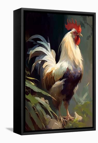 Rooster-Vivienne Dupont-Framed Stretched Canvas