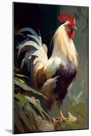 Rooster-Vivienne Dupont-Mounted Art Print