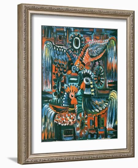 Roosters, 1967-Radi Nedelchev-Framed Giclee Print