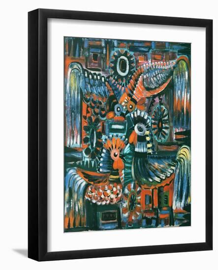 Roosters, 1967-Radi Nedelchev-Framed Giclee Print