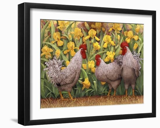 Roosters en Place II-Marcia Matcham-Framed Art Print