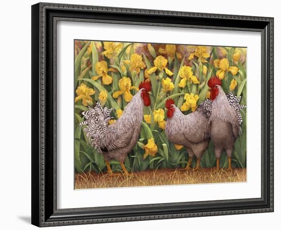 Roosters en Place II-Marcia Matcham-Framed Art Print