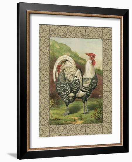 Roosters III-Cassel-Framed Art Print