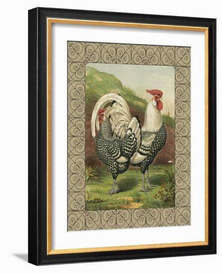 Roosters III-Cassel-Framed Art Print