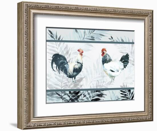 Roosters Mat-Marietta Cohen Art and Design-Framed Giclee Print