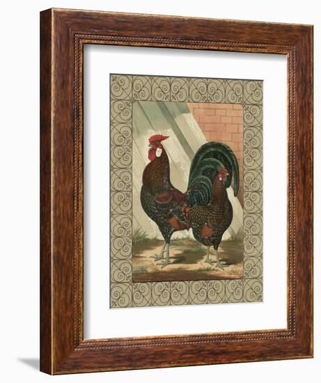 Roosters V-Cassel-Framed Art Print