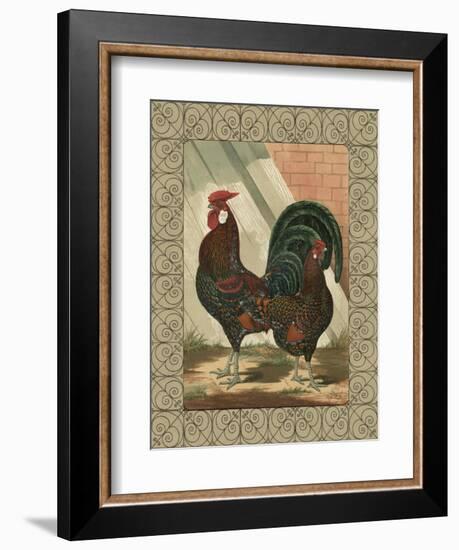 Roosters V-Cassel-Framed Art Print